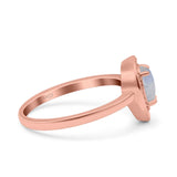 Pear Teardrop Natural Stone Wedding Ring