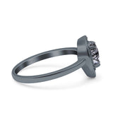 Pear Teardrop Natural Stone Wedding Ring