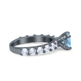 Round Natural Stone Cathedral Ring