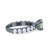 Round Natural Stone Cathedral Ring