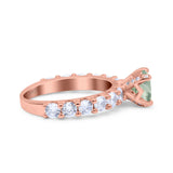 Round Natural Stone Cathedral Ring