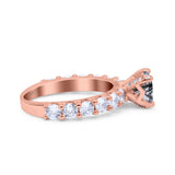 Round Natural Stone Cathedral Ring
