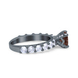 Round Natural Stone Cathedral Ring