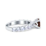 Round Natural Stone Cathedral Ring