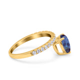 Pear Teardrop Natural Stone Wedding Ring