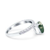 Pear Teardrop Natural Stone Wedding Ring