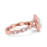 Oval Natural Stone Art Deco Ring