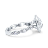 Oval Natural Stone Art Deco Ring