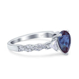 Art Deco Teardrop Pear Ring