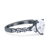Art Deco Teardrop Pear Ring