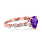 Art Deco Teardrop Pear Ring