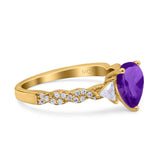 Art Deco Teardrop Pear Ring