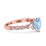 Art Deco Teardrop Pear Ring