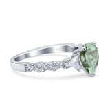 Art Deco Teardrop Pear Ring