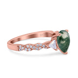 Art Deco Teardrop Pear Ring