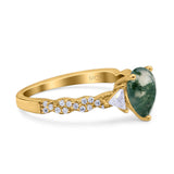 Art Deco Teardrop Pear Ring
