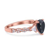 Art Deco Teardrop Pear Ring