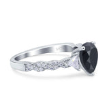 Art Deco Teardrop Pear Ring