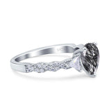 Art Deco Teardrop Pear Ring