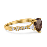 Art Deco Teardrop Pear Ring