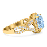 Oval Natural Stone Infinity Twisted Ring