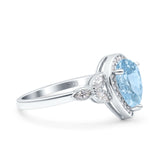 Pear Teardrop Natural Stone Wedding Ring