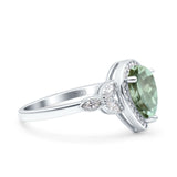 Pear Teardrop Natural Stone Wedding Ring