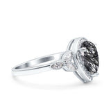 Pear Teardrop Natural Stone Wedding Ring