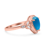 Pear Teardrop Natural Stone Wedding Ring