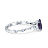 Round Natural Stone Wedding Ring