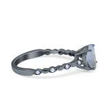 Round Natural Stone Wedding Ring