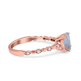 Round Natural Stone Wedding Ring