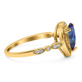 Pear Teardrop Natural Stone Wedding Ring