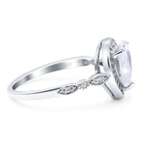 Pear Teardrop Natural Stone Wedding Ring