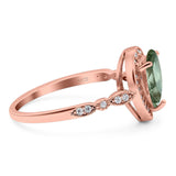 Pear Teardrop Natural Stone Wedding Ring