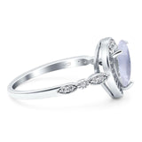Pear Teardrop Natural Stone Wedding Ring