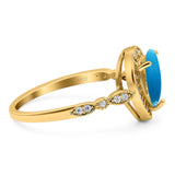 Pear Teardrop Natural Stone Wedding Ring