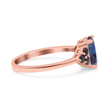 Oval Natural Stone Engagement Ring