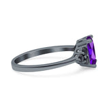 Oval Natural Stone Engagement Ring