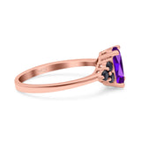 Oval Natural Stone Engagement Ring