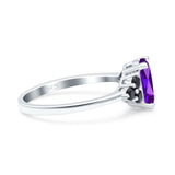 Oval Natural Stone Engagement Ring