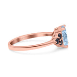 Oval Natural Stone Engagement Ring