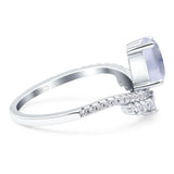 Pear Teardrop Natural Stone Wedding Ring
