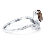 Pear Teardrop Natural Stone Wedding Ring