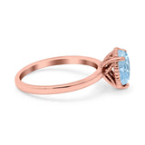 Pear Teardrop Natural Stone Solitaire Ring