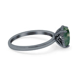 Pear Teardrop Natural Stone Solitaire Ring