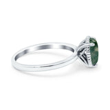 Pear Teardrop Natural Stone Solitaire Ring