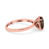 Pear Teardrop Natural Stone Solitaire Ring