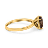 Pear Teardrop Natural Stone Solitaire Ring