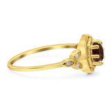 Art Deco Round Natural Stone Beaded Ring